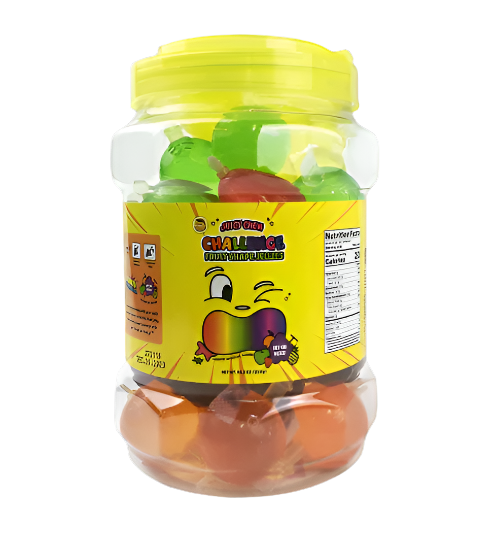 Juicy Chew Challenge Fruit Shaped Jellies in Jar 46.5oz