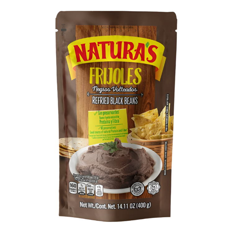 Naturas Frijoles Negros Volteados 400g