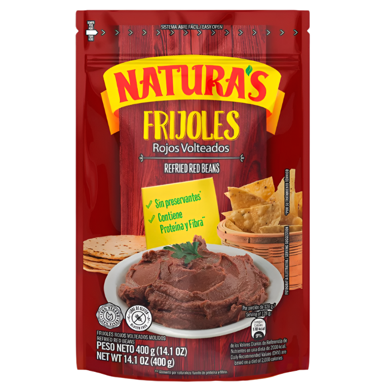 Naturas Frijoles Rojos Volteados 400g