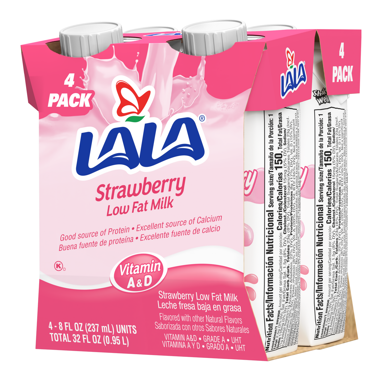 Lala UHT Milk Strawberry 6/4pk